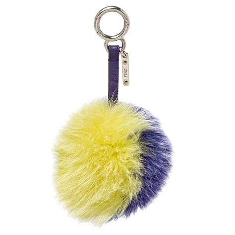 fendi pom pom keychain replica|pom pom charm.